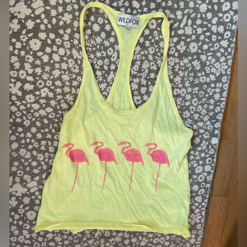 Wildfox flamingo tank top
